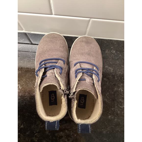 UGG Unisex Kids Lace Up Toddler Zip‎ Kristian Suede Boots Brown/gray Size 11 - Picture 7 of 10